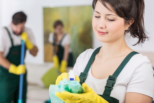 After builders cleaning for a renovated Putney home interior