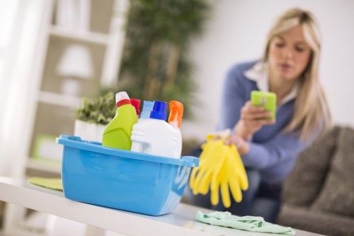 Protective PPE used during professional carpet cleaning