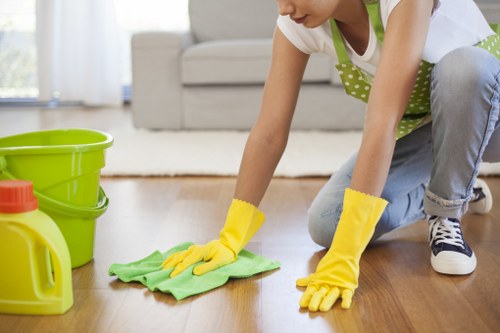 Professional cleaning of shared stairwell and hallway in Putney